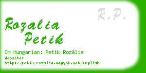 rozalia petik business card